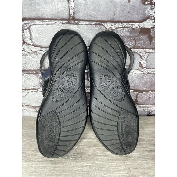 SAS Tripad NUDU Navy Blue Leather Ankle Strap Sandals Women Sz 8.5M US/39EU USA - Picture 11 of 16